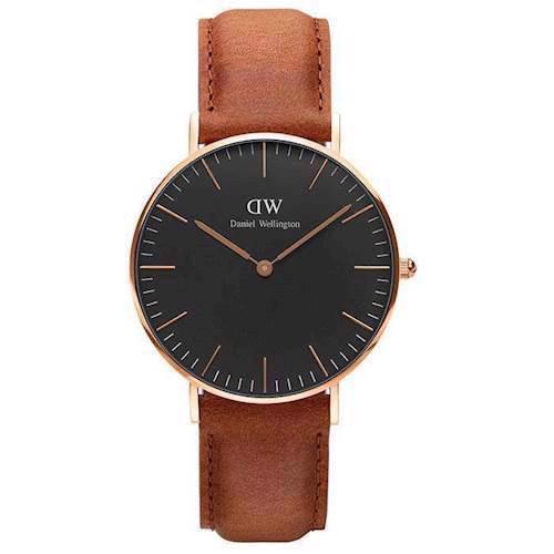 Image of Classic Black Durham rosa forgyldt quartz Dame ur fra Daniel Wellington, DW00100138